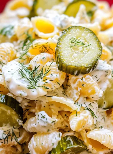 Dill Pickle Pasta Salad