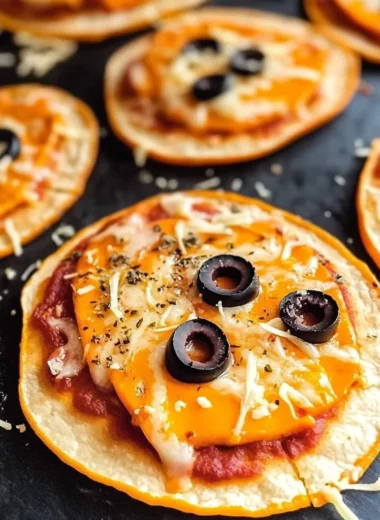 Easy Mini Halloween Pizzas