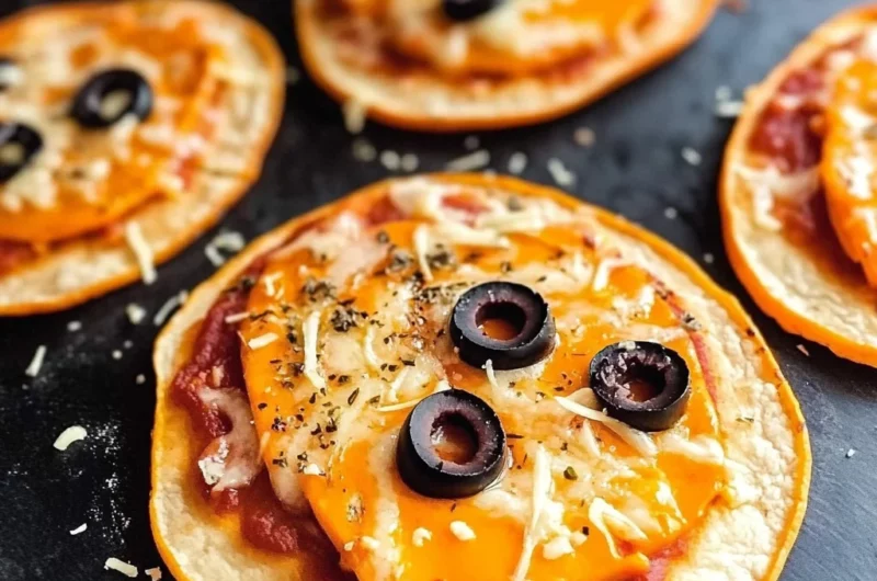 Easy Mini Halloween Pizzas