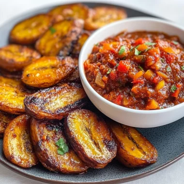 Fried Plantains Recipe with Hot Pepper Sauce