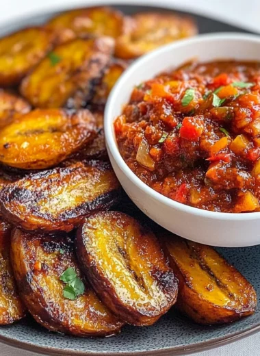 Fried Plantains Recipe with Hot Pepper Sauce