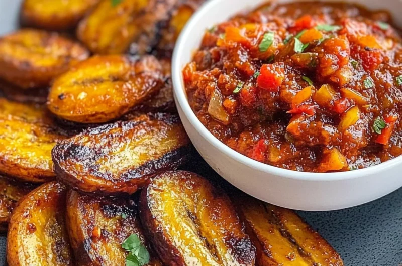 Fried Plantains Recipe with Hot Pepper Sauce