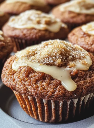 Glazed Gingerbread Muffins