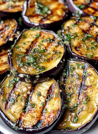 Grilled Eggplant with Garlic & Herbs