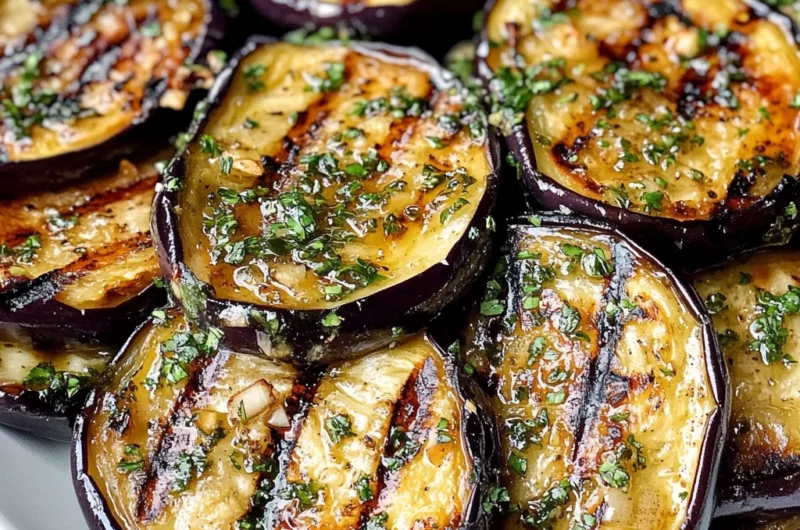 Grilled Eggplant with Garlic & Herbs