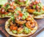 Grilled Shrimp Tostadas with Guacamole & Pico de Gallo