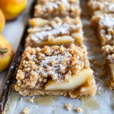 Healthy Pear Crumb Bars