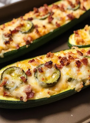 Jalapeno Popper Zucchini Boats