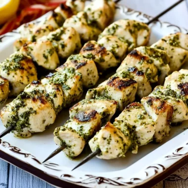 Lemon Pesto Chicken Kabobs
