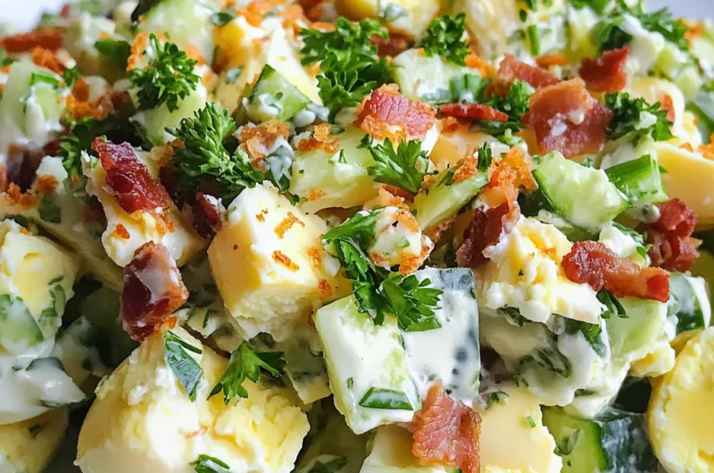 Low Carb Cucumber Egg Salad Recipe