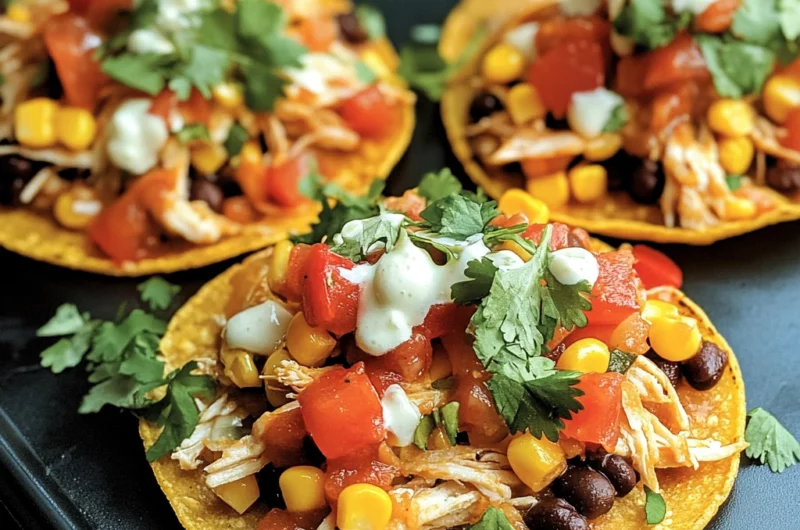 Mexican Rotisserie Chicken Tostadas