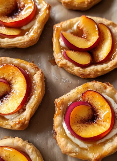 Mini Peach and Cream Cheese Tarts