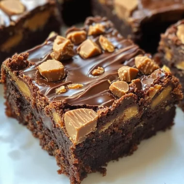 OMG Peanut Butter Cup Brownies