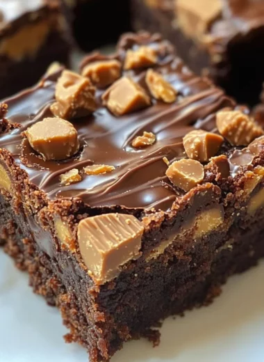 OMG Peanut Butter Cup Brownies