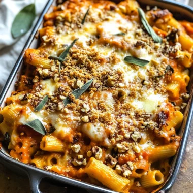 Pasta Bake with Pumpkin Tomato Sauce