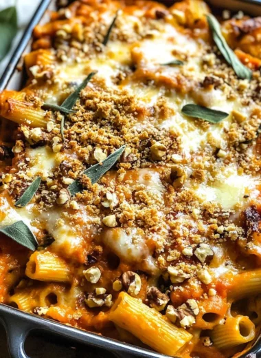 Pasta Bake with Pumpkin Tomato Sauce