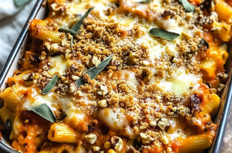Pasta Bake with Pumpkin Tomato Sauce