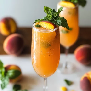 Peach Bellini Mocktail Recipe