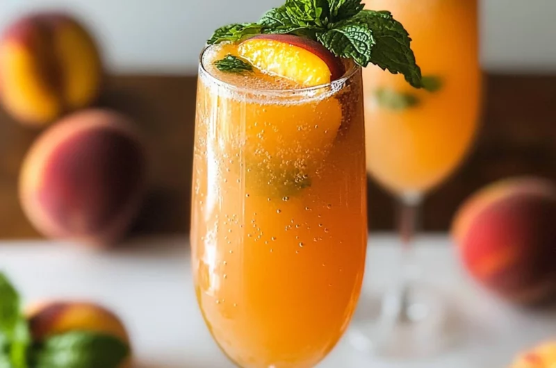 Peach Bellini Mocktail Recipe