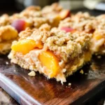 Peaches and Cream Crumble Bars