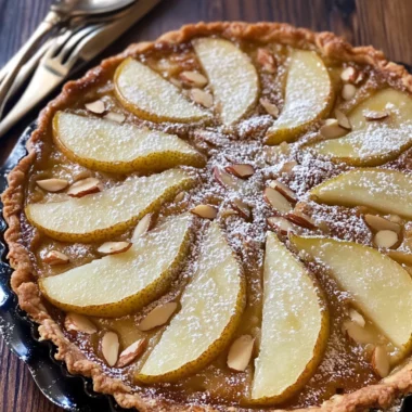 Pear And Almond Crustless Tart - Gluten Free. Impressive And Super Easy