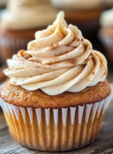 Pumpkin Cupcakes with Cinnamon Cream Cheese Frosting