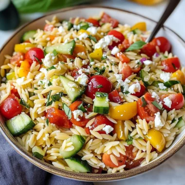 Rainbow Orzo Salad