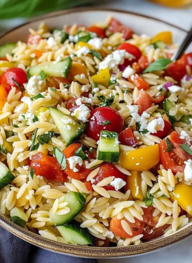 Rainbow Orzo Salad