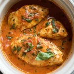 Slow Cooker Creamy Tomato Basil Chicken