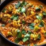 Spice-Roasted Cauliflower in Coconut Tomato Sauce with Lentils