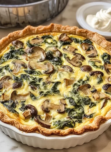 Spinach Mushroom Quiche