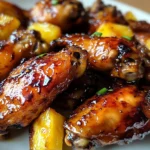 Sticky Pineapple-Teriyaki Chicken Wings in 3 Steps