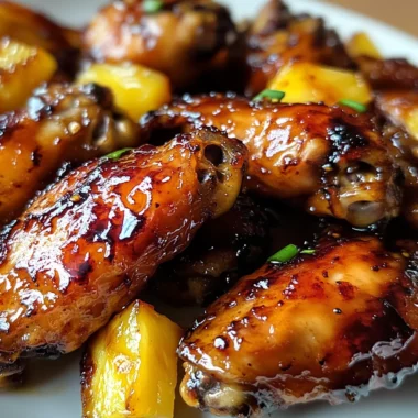 Sticky Pineapple-Teriyaki Chicken Wings in 3 Steps