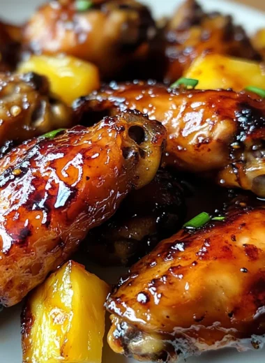 Sticky Pineapple-Teriyaki Chicken Wings in 3 Steps