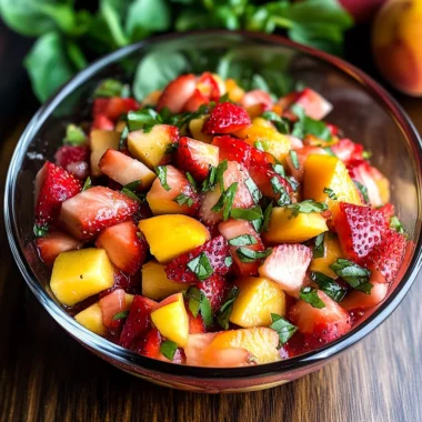 Strawberry Peach Fruit Salad Salsa