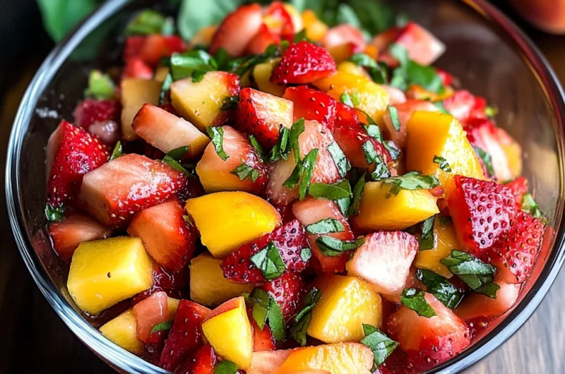 Strawberry Peach Fruit Salad Salsa