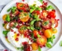 Tomato Pomegranate Burrata Salad