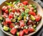 Watermelon Basil Salad with Feta