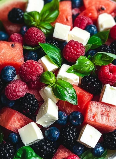 Watermelon Blueberry Salad