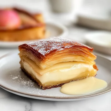 Apple Mille Feuille with Vanilla Custard (gluten-free)