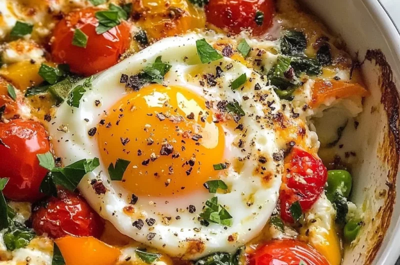 Baked Feta Eggs