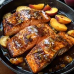 Bourbon Peach Roasted Salmon