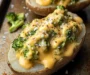 Cheesy Baked Potatoes with Broccoli Cheese Sauce