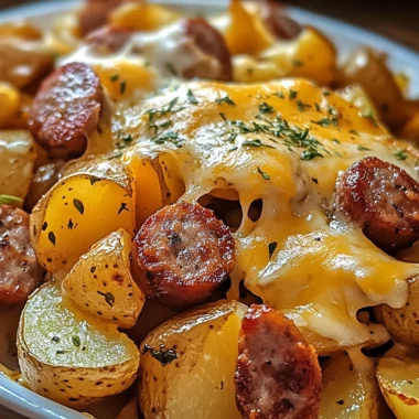 Cheesy Ranch Potatoes and Smoked Sausage