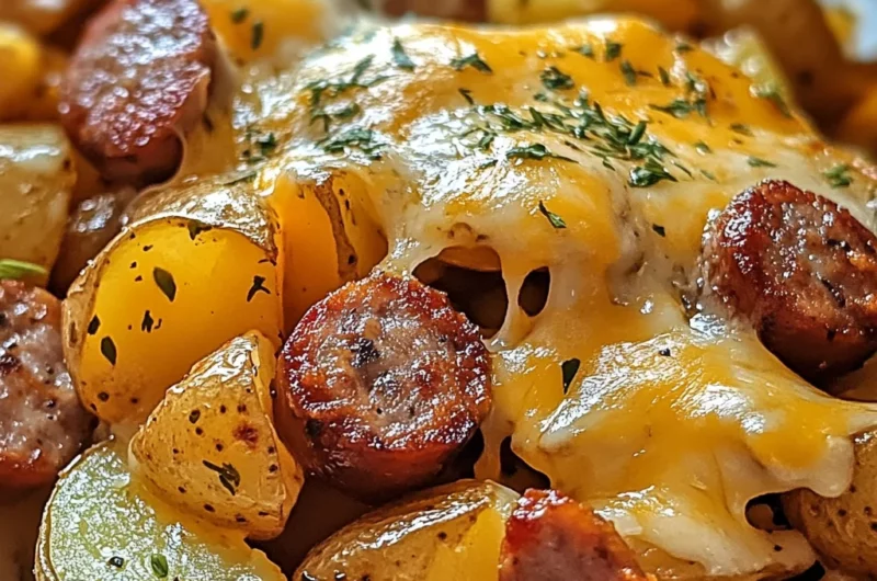 Cheesy Ranch Potatoes and Smoked Sausage