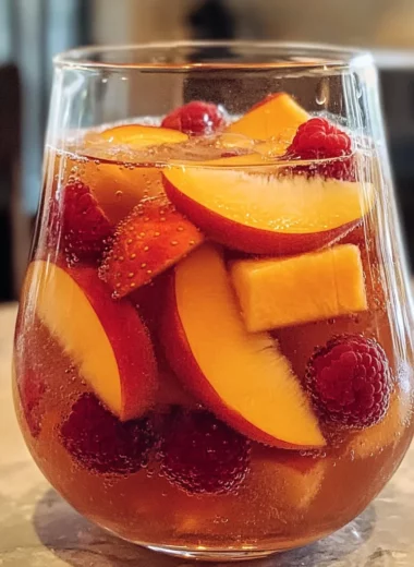 Chilled Peach Moscato Sangria