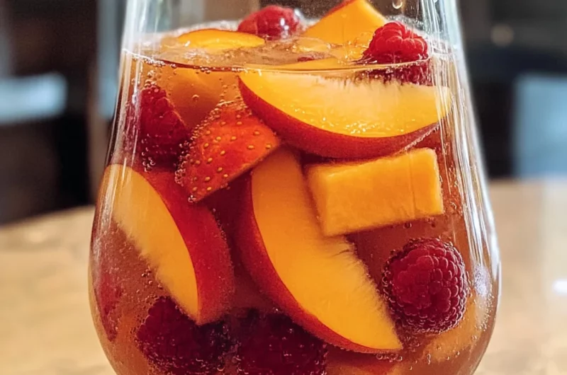 Chilled Peach Moscato Sangria