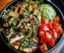 Chimichurri Grilled Chicken Bowl with Garlic Sauce