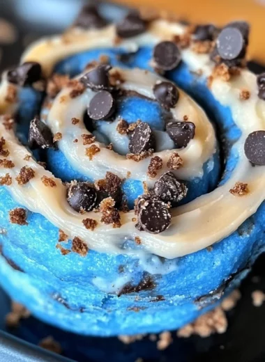 Cookie Monster Cinnamon Rolls Recipe