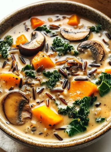 Cozy Autumn Wild Rice Soup